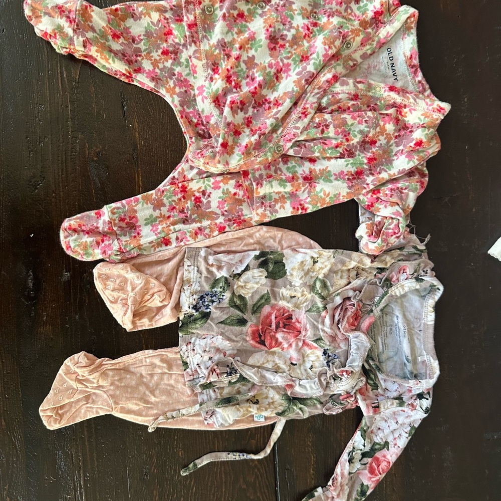 Floral Baby Rompers Set